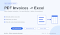 convert PDF invoices to excel spreadsheets fast and accurate