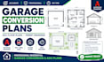 draw garage conversion and adu permit plans in autocad