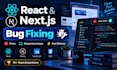 fix bugs and errors in your react or next js website