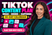 create a tiktok plan with video ideas, hooks and captions