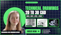 do technical drawings, 2d to 3d cad models and reverse engineering for machining
