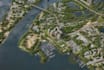 design 3d urban masterplan waterfront development aerial rendering city planning