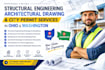 structural engineering, architectural drawing, city permit in ohio, washington