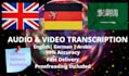 transcribe general and medical audio or video to text