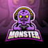 design outstanding modern monster logo