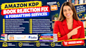 do fix resize book cover, fix rejected book for amazon kdp book formatting
