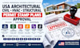 Do usa architectural civil hvac and structural permit stamp plans ...