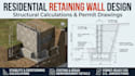 design residential retaining walls with structural calculations
