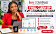 clean up kw command CRM contacts duplicates data lead management for real estate