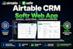 build airtable CRM database, softr web app and automate your business webflow