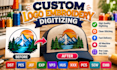 do logo embroidery digitizing for cap left chest