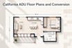 create california adu floor plans and conversion drawings