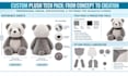 create custom plush reference sheet plushie stuffed animal toy design tech pack