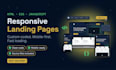 build a responsive landing page with HTML, CSS and javascript