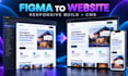 convert figma to webflow, framer or wordpress with cms