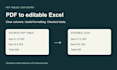 convert PDF tables to an editable excel spreadsheet
