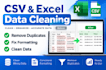 clean and organize your CSV and excel data