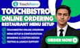 touchbistro online ordering restaurant menu setup