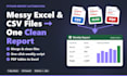 write a python script to clean, merge and convert excel or csv files
