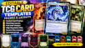 design tcg card templates, frames, layouts, card frames, mtg, pokeman game card