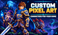 create custom 2d pixel art sprites and game character animations
