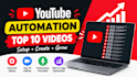setup youtube automation channel with top 10 videos