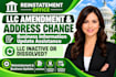 do llc reinstatement, amendment and llc address change
