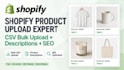 do shopify product listing, amazon product upload and data entry