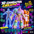 create 3d characters, rigs and animations