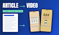 turn your article into an animated explainer video
