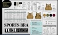 create activewear tech pack and sports bra tech pack design