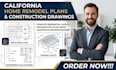 draft home remodeling plans and construction drawings in california