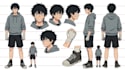 create a professional character design and model sheet