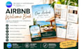 create an editable airbnb welcome book in canva
