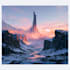 design a fantasy landscape with cinematic atmosphere