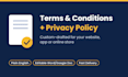 draft your terms and conditions and privacy policy