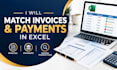 match invoices and payments in excel