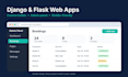 build a django or flask web app with an admin panel