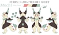 draw custom furry character sheet, fursona reference, anthro oc design