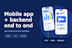 build a flutter mobile app with backend, end to end