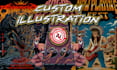 create custom illustration and merch designs for your brand