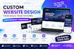 create a custom website with all required features and domain setup