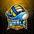 design high quality modern whale logo