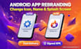 change your android app icon logo name and splash screen