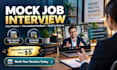 conduct a mock job interview with detailed feedback