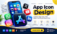 design professional android and ios app icons