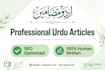 write professional high quality urdu articles and blogs
