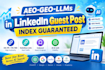 aeo optimized linkedin guest post index guaranteed