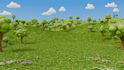 customize a cartoon 3d nature landscape in blender