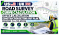 do road survey curve calculation offset construction setting out plan